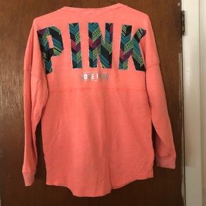 Coral pink pullover sweatshirt